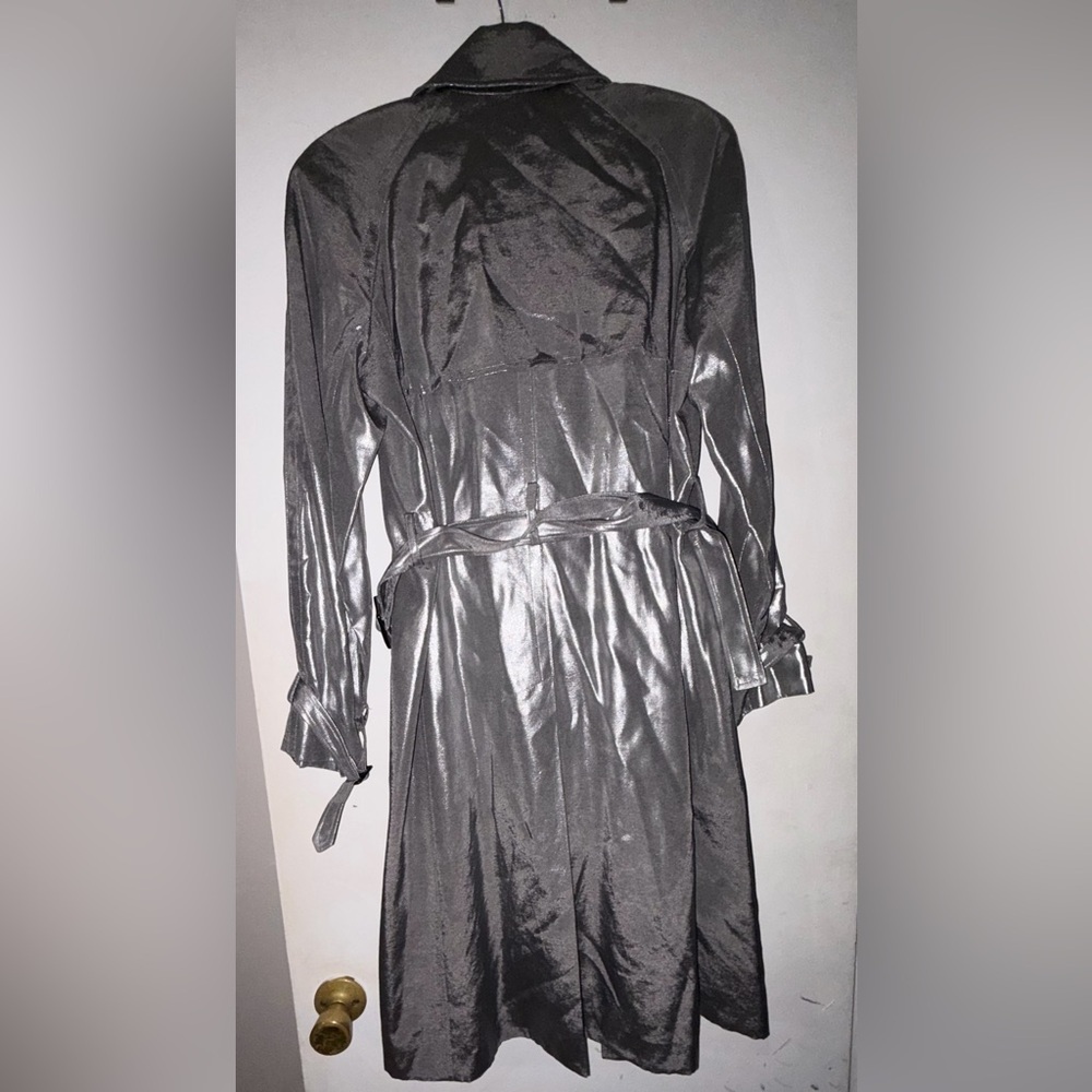 Jones New York Shimmering Silver Coat - Picture 5 of 8